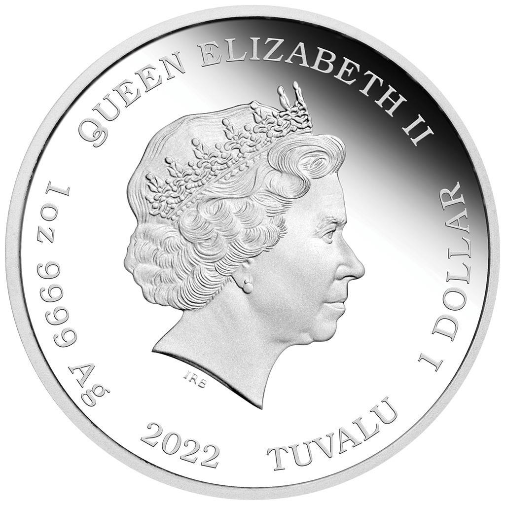 2024 Tuvalu - 2 Dollar 2021 - Sanduhr / Hourglass - 2 Oz Silber Antik